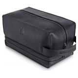 MAKE LIFE EXCLUSIVE Mens Leather Toiletry Bag Travel Dopp Kit, Shaving Bag, Grooming & Hygiene Organizer, Leather Toiletry Bag for Men, Gift for Him