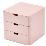 Dalanpa 3-Drawer Vanity Organizer, Compact Storage Organization Drawers Small Size Pink