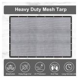 LOVE STORY 8x12FT Shade Cloth for Plant Heavy Duty Knitted Mesh Tarp with Grommets Screen Mesh Netting for Garden Patio Porch Pools Greenhouse Dump Truck