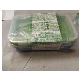 FUSMYE Extra Large Collapsible Silicone Food Storage Containers With Lids, 82.8oz, 2 Pack, XXL Foldable Bento Lunch Box, Rv Collapsible Bowls, Big Meal Boxes for Kitchen, Camping, BPA Free