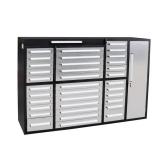 Unused Steelman 7FT Work Bench 7FT-35D with 35 Drawers & 1 Cabinets | Stainless