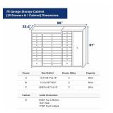 Unused Steelman 7FT Work Bench 7FT-35D with 35 Drawers & 1 Cabinets | Stainless