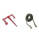 Unused Greatbear Qty of (5) 5400LBS Ratchet  binder and Qty of (10) 5/16" 20FT G70 chain