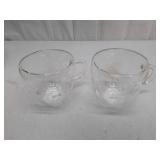 American Atelier S/2 8-oz Heart Shaped Double Wall Glass Mugs, Clear