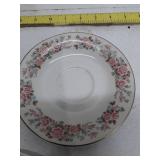 Mixed Lot Restaurant Saucers - Floral and Plain White