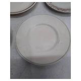 Mixed Lot Restaurant Saucers - Floral and Plain White