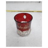 Ruby Flash Glass Mug with Gold Script (El Dorado Springs, MO)