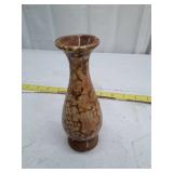 Marbled Brown Ceramic Bud Vase