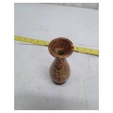 Marbled Brown Ceramic Bud Vase