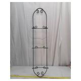 Black Wrought Iron 3-Tier Decorative Wall Plate Rack