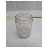 Clear Glass Canning Jar with Crackle Pattern
