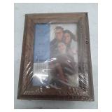 5x7 Solid Wood Photo Picture Frame, Freestanding Or Hanging Portrait X2 Frames