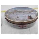 Baseball Stadium And Christmas Time Decorative Metal Storage Tin Boxs