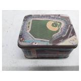 Baseball Stadium And Christmas Time Decorative Metal Storage Tin Boxs