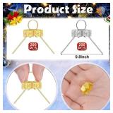 Libima Christmas Round Ornament Cap 0.8 Inch Metal Christmas Replacement Ornament Caps Christmas Hangers Caps for Porcelain Ceramic Glass DIY Craft Ornaments (Gold, Silver, 400 Pcs) - Retail: $16952.9