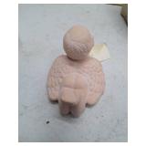 Pink Ceramic Angel Figurine Decorative Statue