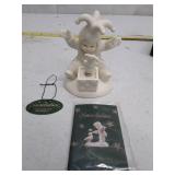 Dept 56 Pop Goes The Snowman Bisque Christmas Figurine 69076 Retired In Box