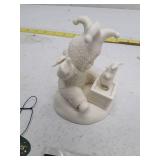 Dept 56 Pop Goes The Snowman Bisque Christmas Figurine 69076 Retired In Box