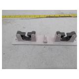 Double Tool Holder Wall Mount Bracket - White Plastic