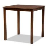 Lenoir Wood Square Counter Height Pub Table Walnut - Baxton Studio: Modern Kitchen & Bar Furniture for 4 - Retail: $290