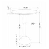 Pink Metal Pedestal Accent Table