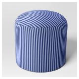 Dorm Pouf Striped Blue - Room Essentialsâ¢