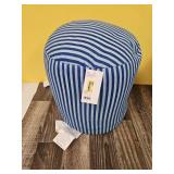Dorm Pouf Striped Blue - Room Essentialsâ¢