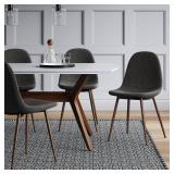 2pk Copley Dining Chairs Dark Gray - Thresholdâ¢: Upholstered, Metal Legs, Mid-Century Modern - Retail: $150