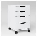 Loring Rolling Cabinet White - Thresholdâ¢: Mobile Office Furniture Set with Drawers - Retail: $130