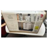 Loring Rolling Cabinet White - Thresholdâ¢: Mobile Office Furniture Set with Drawers - Retail: $130