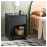 Modern Nightstand with Storage Drawer Black - Room Essentialsâ¢ - Retail: $78