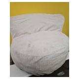 White Corduroy Bean Bag Chair - Retail: $85