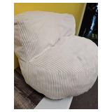 White Corduroy Bean Bag Chair - Retail: $85