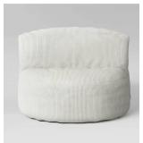 White Corduroy Bean Bag Chair - Retail: $85