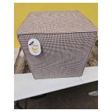 Lynwood Square Upholstered Cube Ottoman Tan Checkered - Thresholdâ¢ designed with Studio McGee - Retail: $110