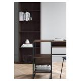 5 Shelf Bookcase Black - Room Essentialsâ¢: Adjustable, Open Storage, Modern Style, 71\" Tall - Retail: $100