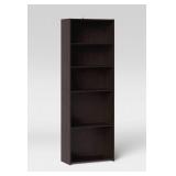5 Shelf Bookcase Black - Room Essentialsâ¢: Adjustable, Open Storage, Modern Style, 71\" Tall - Retail: $100