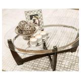Modern Glass Top Coffee Table Set - Retail: $299