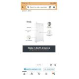 Modern White Storage Cabinet with Adjustable Shelves - Retail: $300