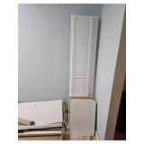 Modern White Storage Cabinet with Adjustable Shelves - Retail: $300