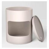 Modern White Curved Side Tables - Retail: $125