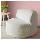 Memory Foam Filled Bean Bag Chair with Corduroy Cover Cream - Room Essentialsâ¢ - Retail: $85