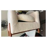 Elroy Oversized Accent Chair Cream Faux Shearling - Thresholdâ¢ with Studio McGee: Plush Polyester Upholstery, Plywood Frame - Retail: $420