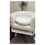 Elroy Oversized Accent Chair Cream Faux Shearling - Thresholdâ¢ with Studio McGee: Plush Polyester Upholstery, Plywood Frame - Retail: $420