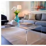 Modern Lucite Waterfall Side Table - Retail: $125