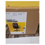 Office Chair Bonded Leather Black - Room Essentialsâ¢: Ergonomic Swivel, Adjustable Height, Foam Padding - Retail: $146