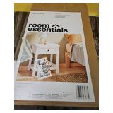 Traditional Side Table with Storage Drawer Classic White - Room Essentialsâ¢ - Retail: $80