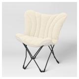 Butterfly Dorm Chair Faux Shearling Cream - Room Essentialsâ¢ - Retail: $43
