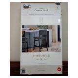 Ceylon Woven Counter Height Barstool Black - Threshold: Rubberwood Frame, Metal Hardware, Fixed 24\" Seat Height - Retail: $250