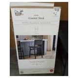 Ceylon Woven Counter Height Barstool Black - Threshold: Rubberwood Frame, Metal Hardware, Fixed 24\" Seat Height - Retail: $250